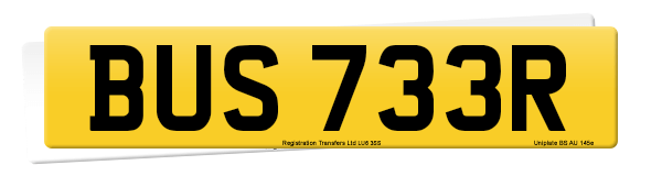Registration number BUS 733R